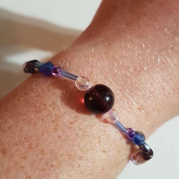 Enchanted Bracelet Purple Adjustable Clasps Handmade Novelty Jewelry - Picture 1 of 16